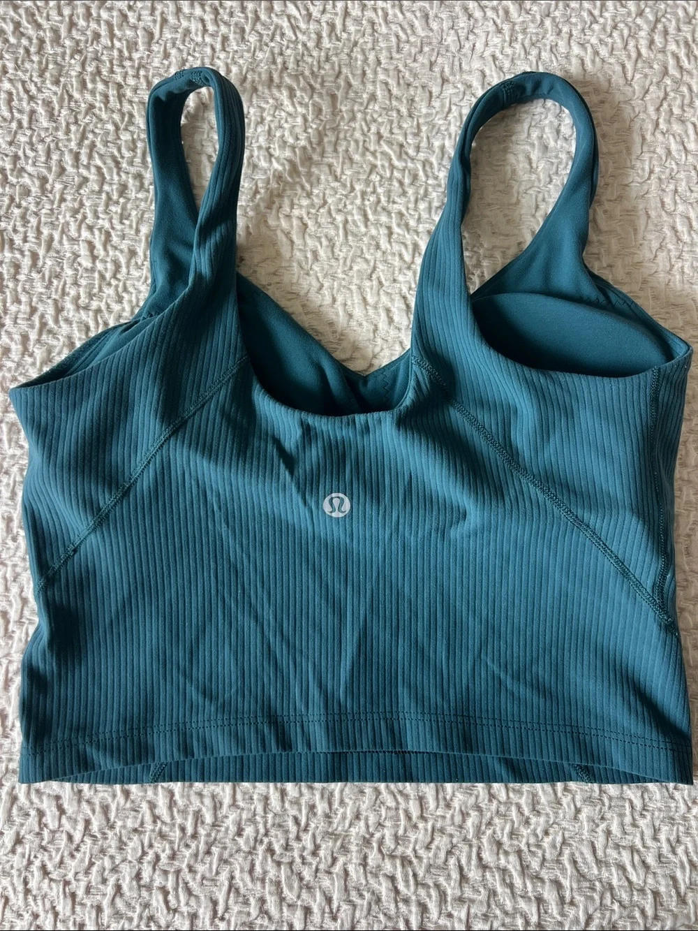 lululemon athletica Teal Ribbed Align Crop Tank size 6 EUC